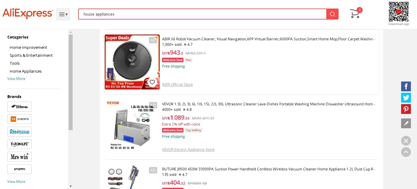 peralatan rumah dari AliExpress