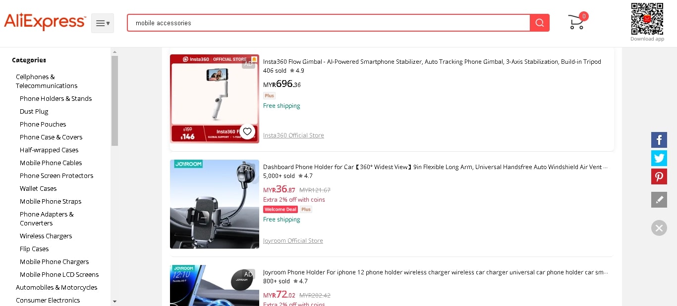 peranti mudah alih dan aksesori dari AliExpress