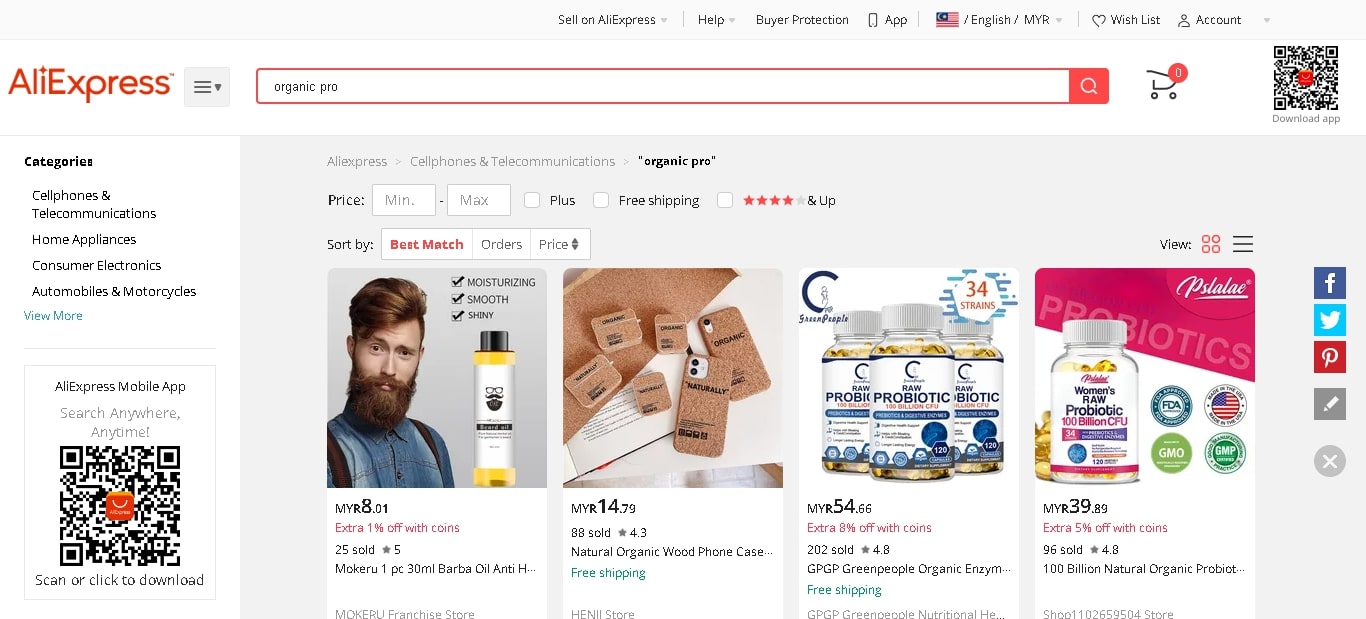 produk mesra alam daru AliExpress